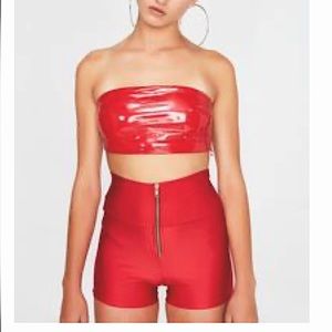 ❤️‍🔥Hot Red Zip Up Bike Shorts❤️‍🔥